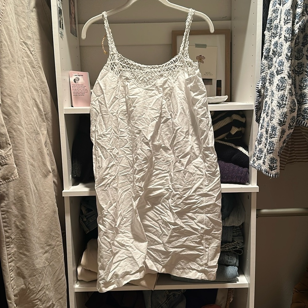 Antique Edwardian cotton slip dress